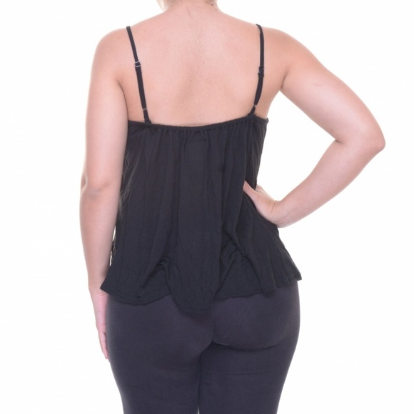 Black Lace Sweetheart Neckline Peplum Top L - Picture 5 of 5
